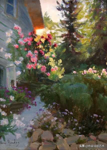 现代风景油画高清大图,后现代油画素材