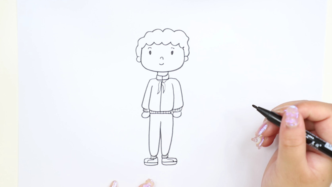 人物怎么画小学生