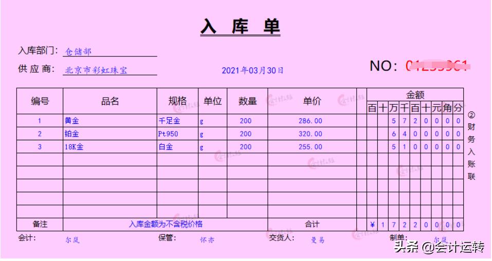 珠宝首饰行业会计账务处理流程,珠宝行业账务流程大全