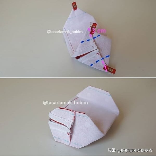 一看就会的折纸手工diy,手工化妆包制作教程