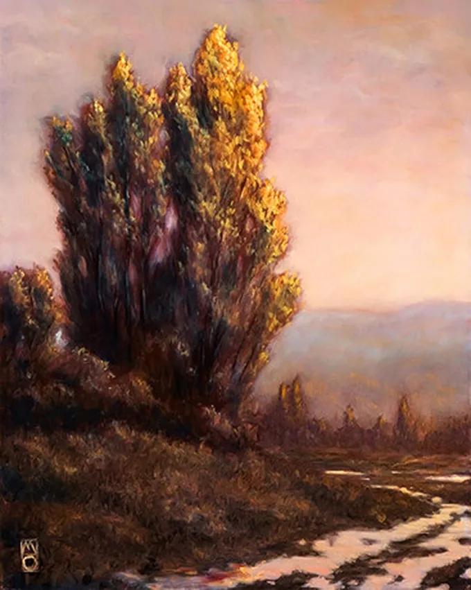 光感特别强的油画风景作品,厚重浓艳的油画风景很浪漫很美