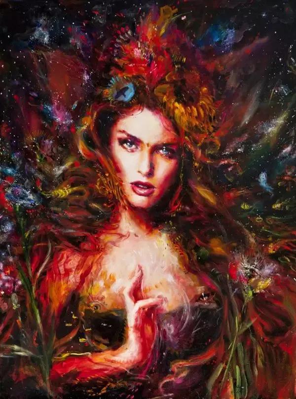 她画出的画惊艳四方,她笔下生辉画风堪比梵高