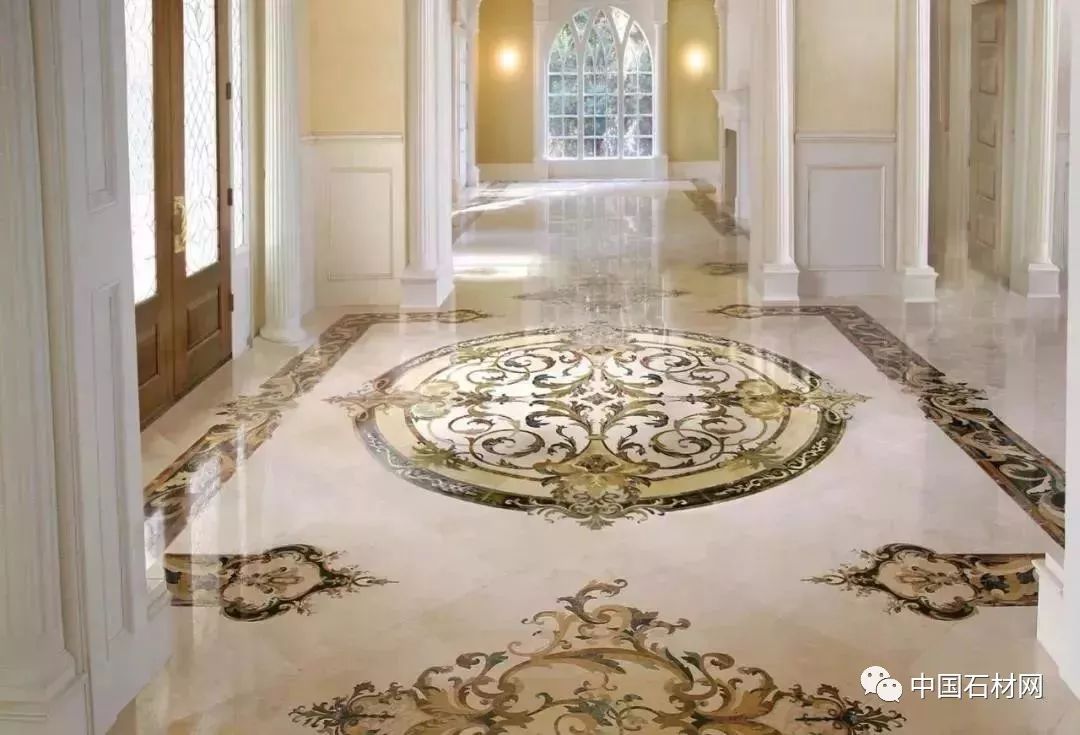中式别墅石材水刀拼花图册,顶级石材水刀拼花