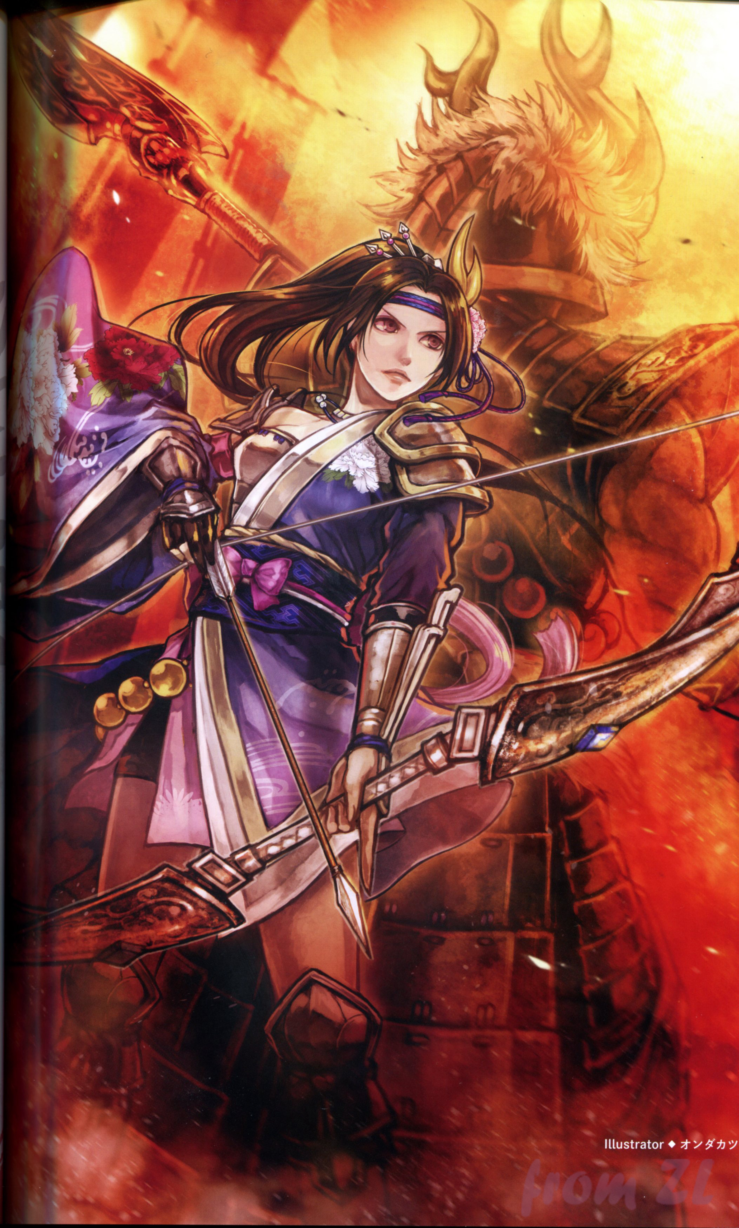 战国无双4设定角色原画集，神无双极意55名武将CG插画壁纸欣赏