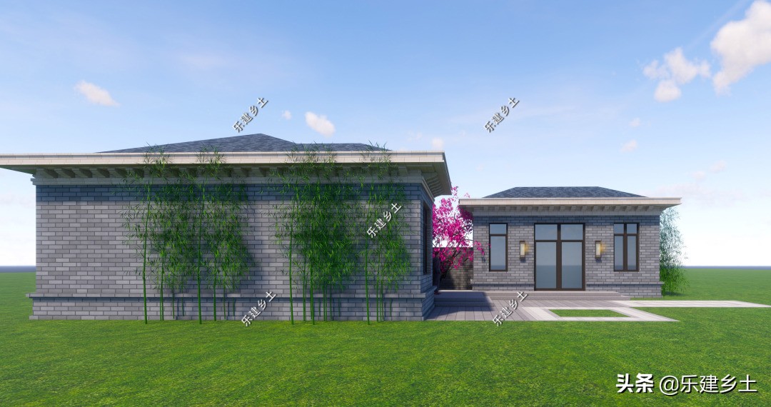 河间市两层新中式别墅,河间1000万别墅