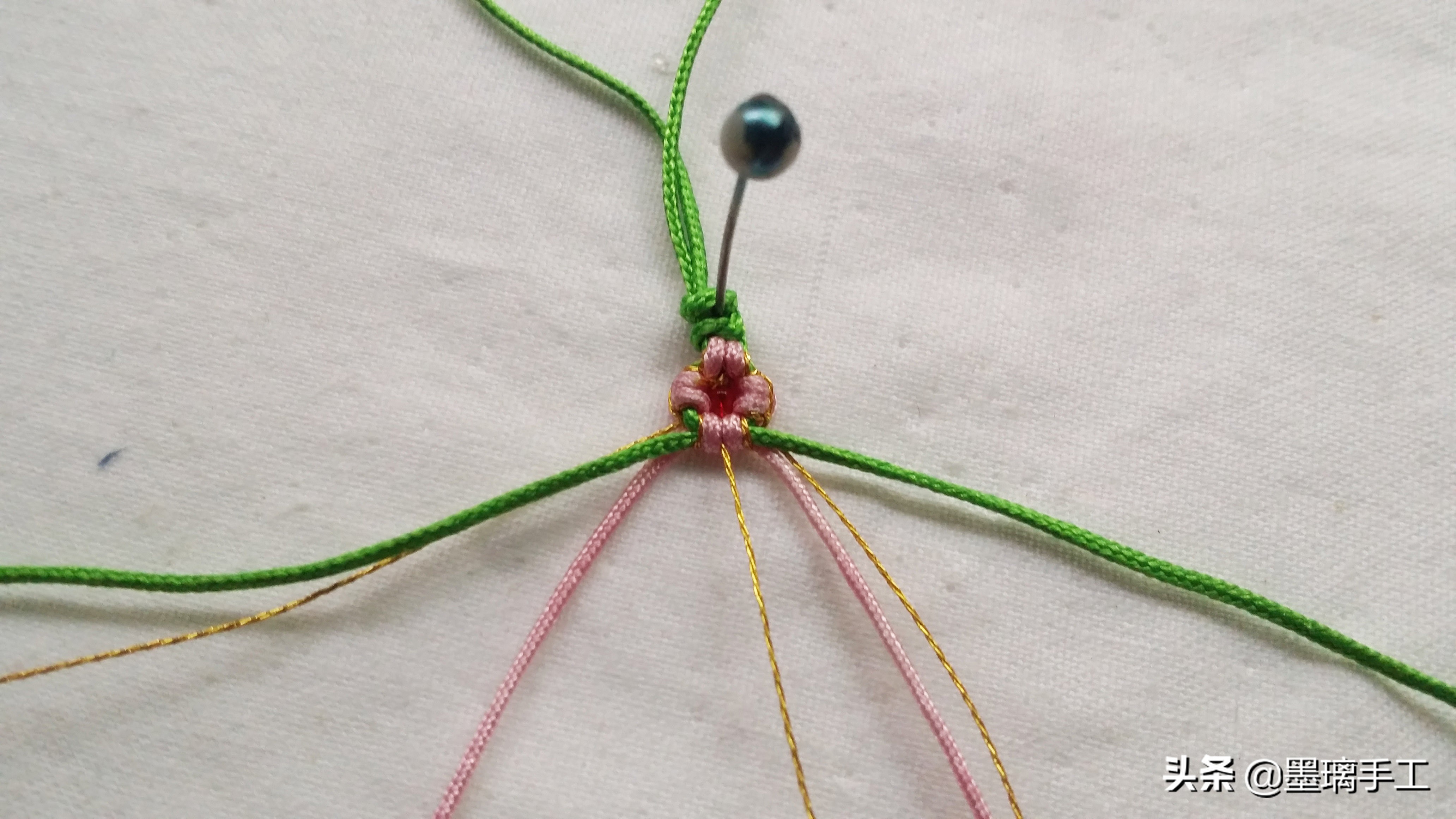 桃花结手机绳编织教程,手工编织情丝结视频教程