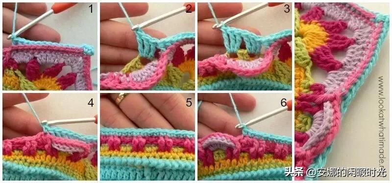 曼陀罗毯子编织教程,苏菲花园曼陀罗毯子钩法高清图解