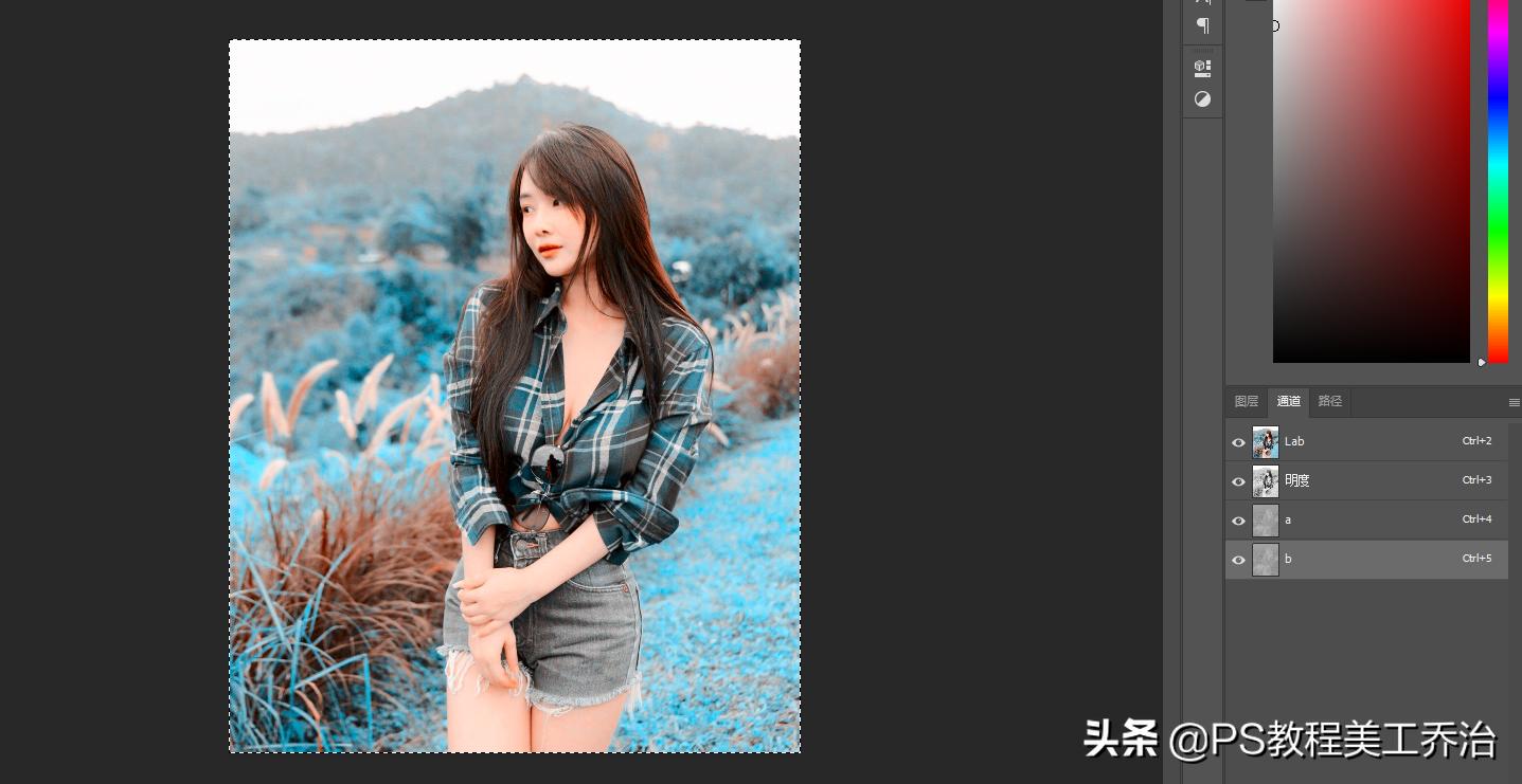 ps人像青橙色调调色教程,ps摄影蓝灰色调色教程