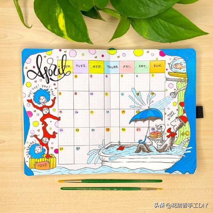 简笔画少女心手帐边框,手帐日记边框简笔画