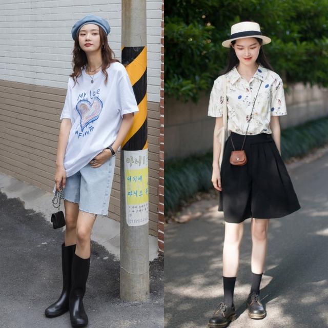 小个子搭什么鞋夏季短裤,小个子穿搭夏季套装配平底鞋