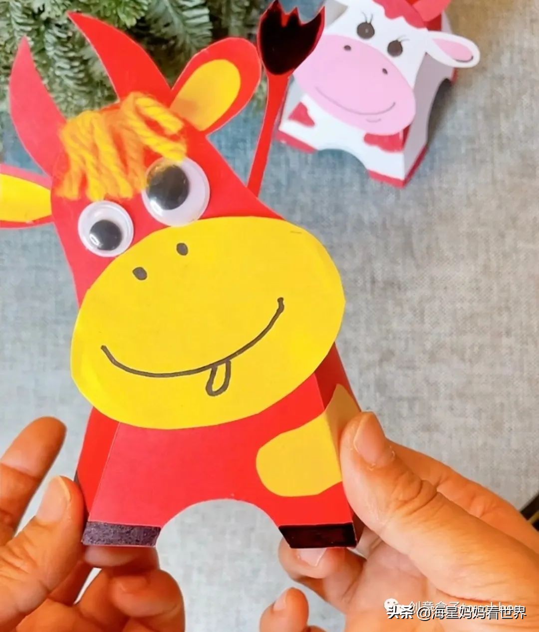 春节到，超可爱的牛卡片、牛灯笼、纸筒牛开心玩起来