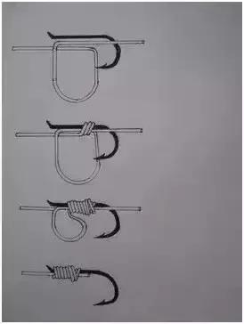 有洞的绑鱼钩方法图解,一字绑鱼钩简单教程