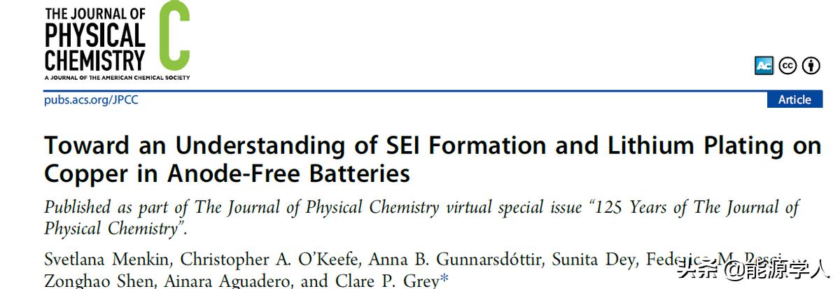 了解无阳极电池中铜上的SEI形成和锂电镀