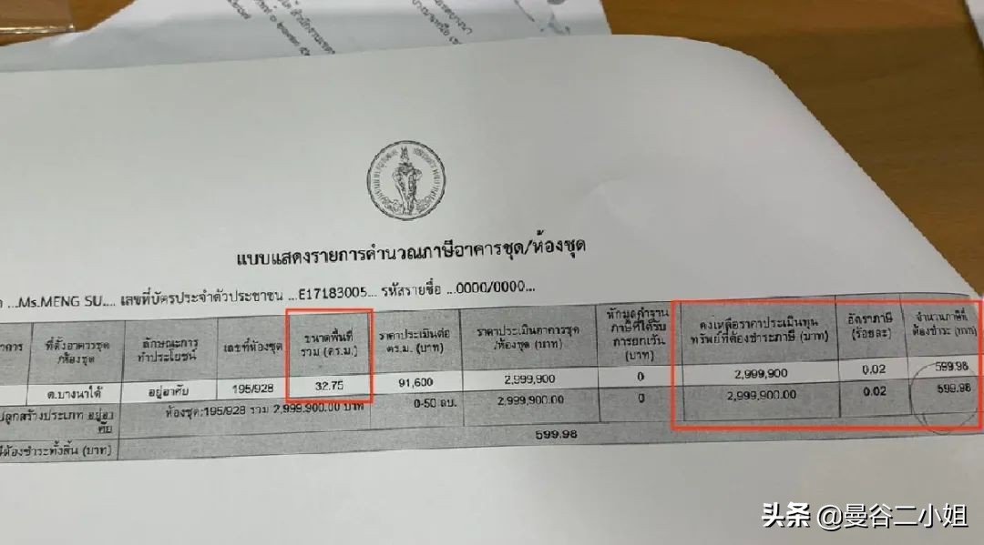 泰国房产交易税费一览表,泰国房产税一览表