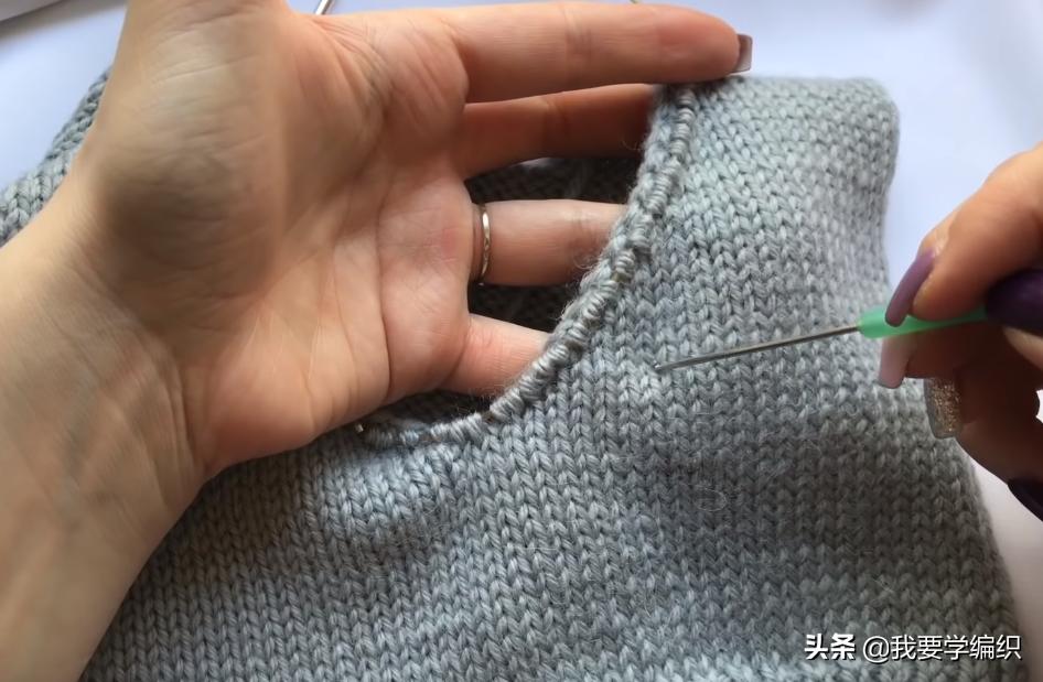 v领挑边怎么织,织毛衣织螺纹哪一个好看