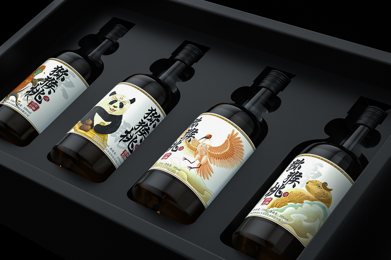 猪年酒包装设计,高端酒包装设计欣赏图解