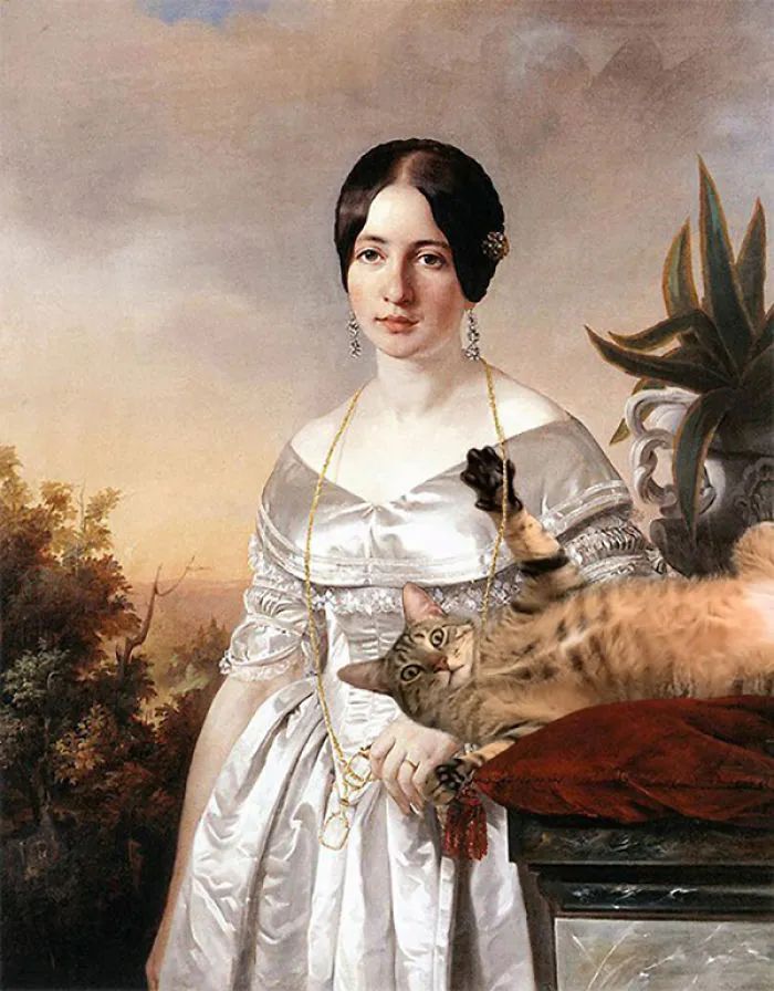 当名画遇上猫咪，是锦上添花还是画风突变？