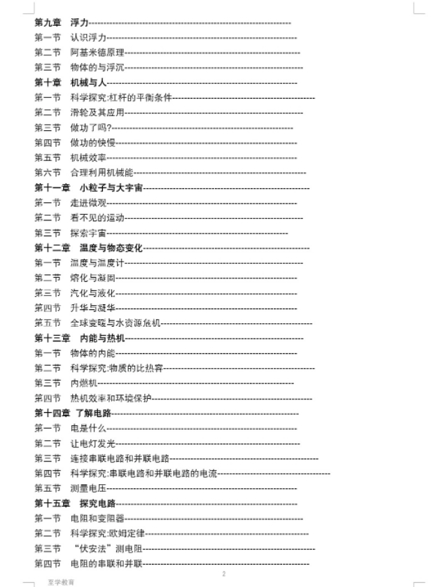 沪科版物理八、九年级课堂笔记大全，中考必备！为孩子打印一份