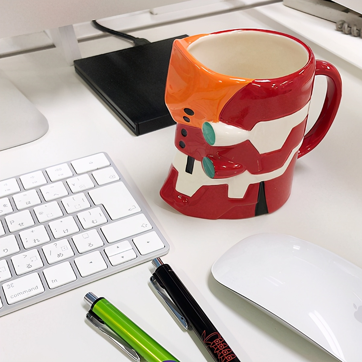 模玩周边：《新世纪福音战士》初号机/贰号机头部造型马克杯