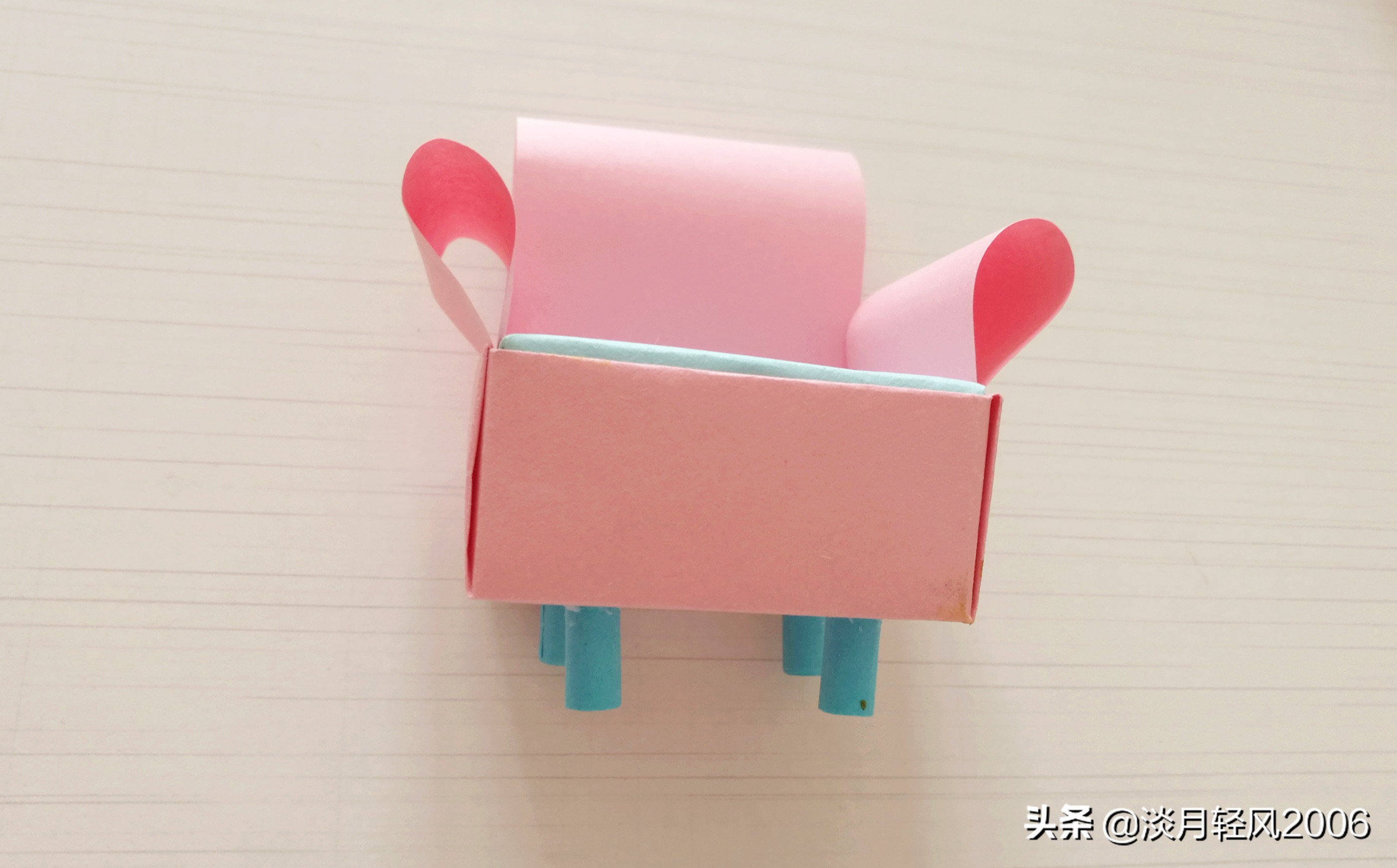 黏土手工简单幼儿沙发,卡纸沙发手工制作大全创意