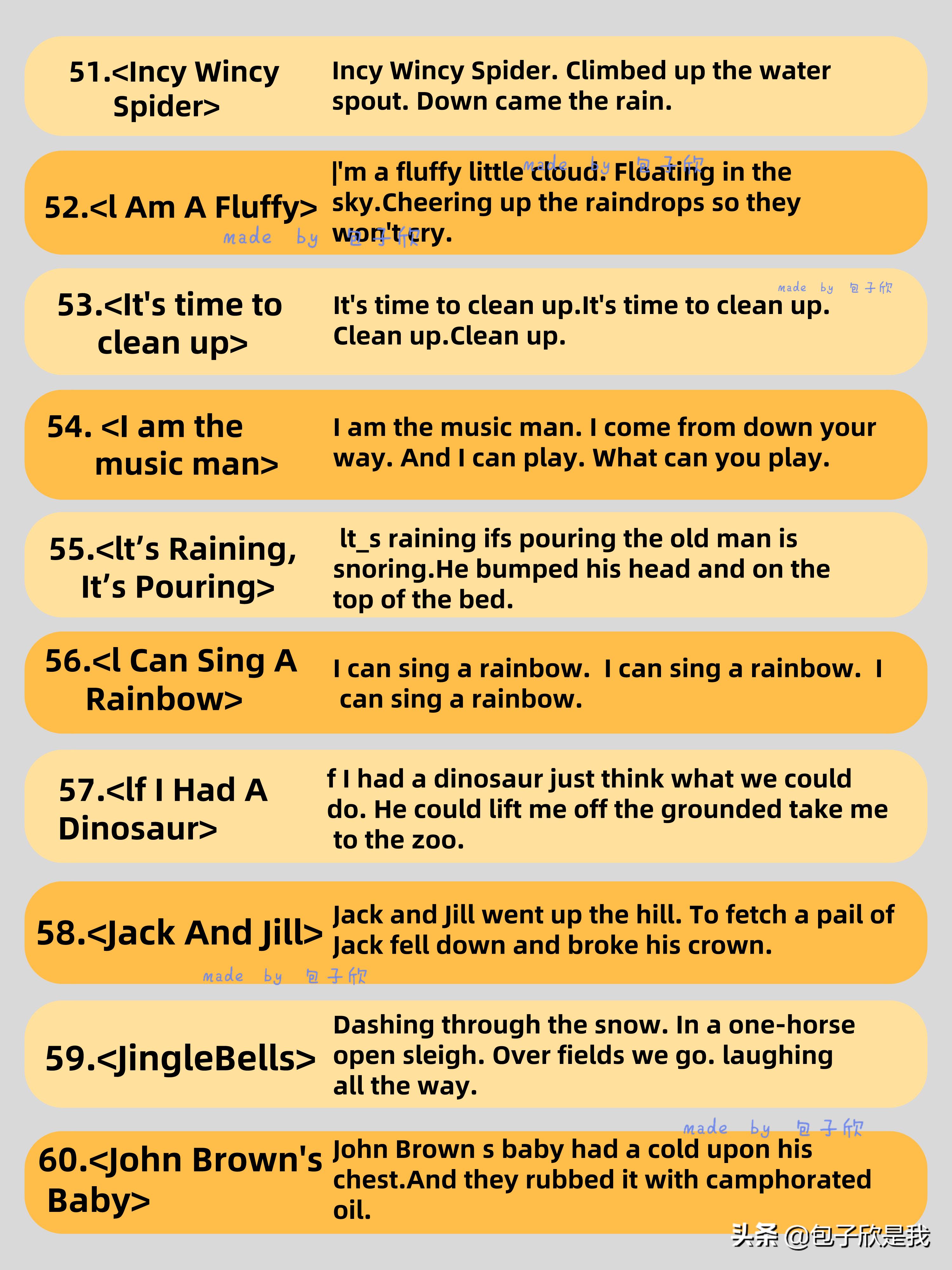 英语启蒙儿歌10首,英语启蒙儿歌100首自动播放