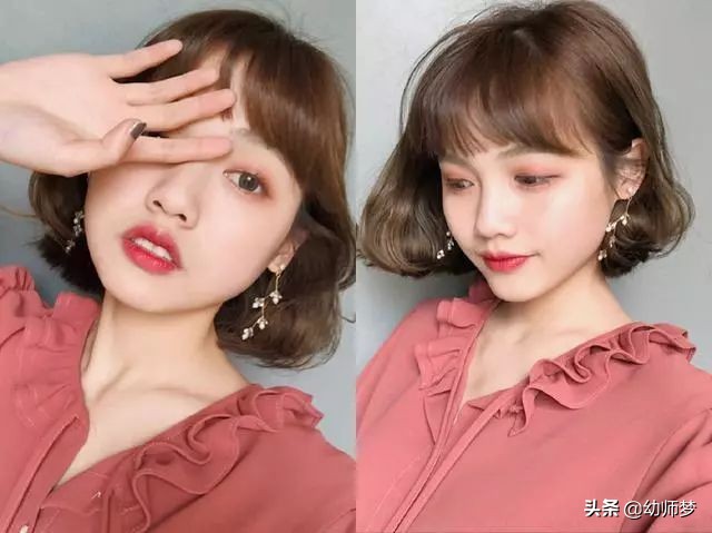 2019女短发蛋卷烫发型,短发蛋卷烫发型图片齐耳