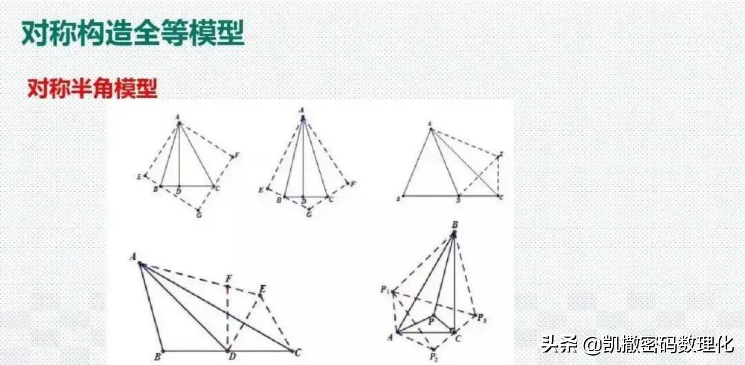 熬了整整七夜!终于把初中数学1-6册几何模型浓缩成70张高清大图