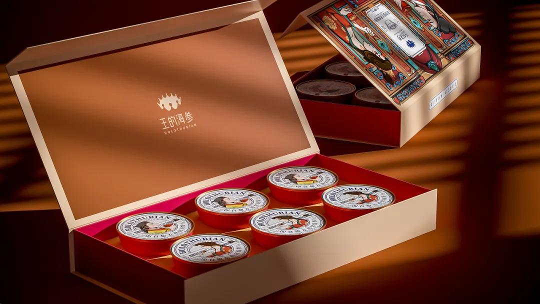 海鲜高端大气的包装,中国风海鲜包装设计