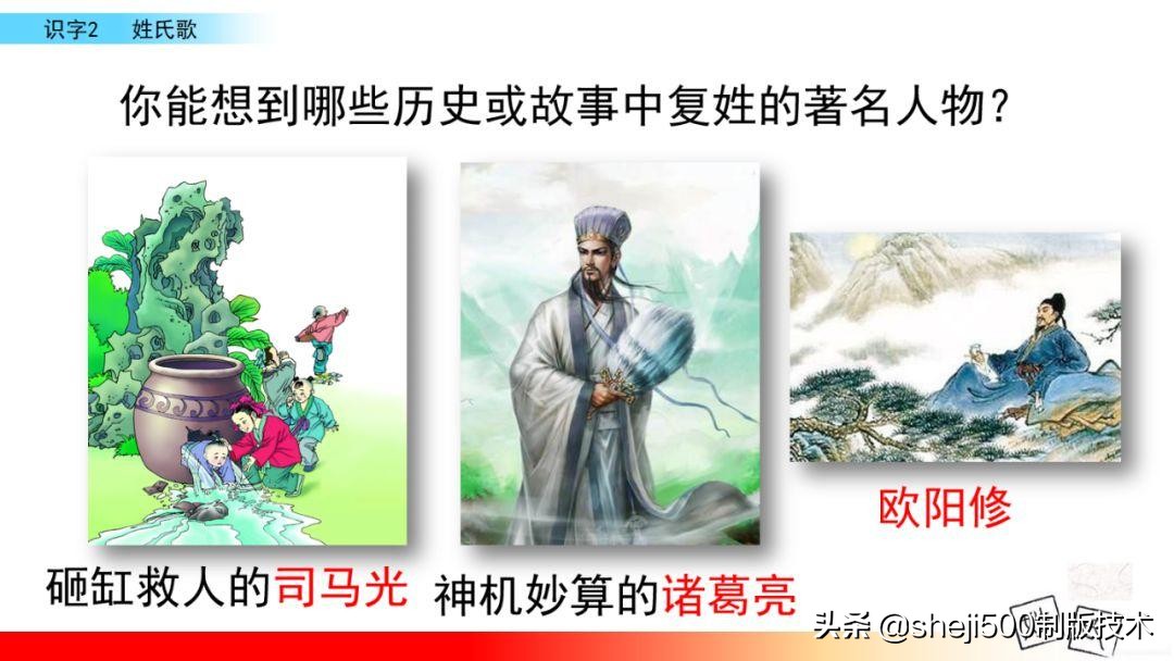 一年级下册语文识字2姓氏歌笔记,一年级下册第2课姓氏歌课堂笔记