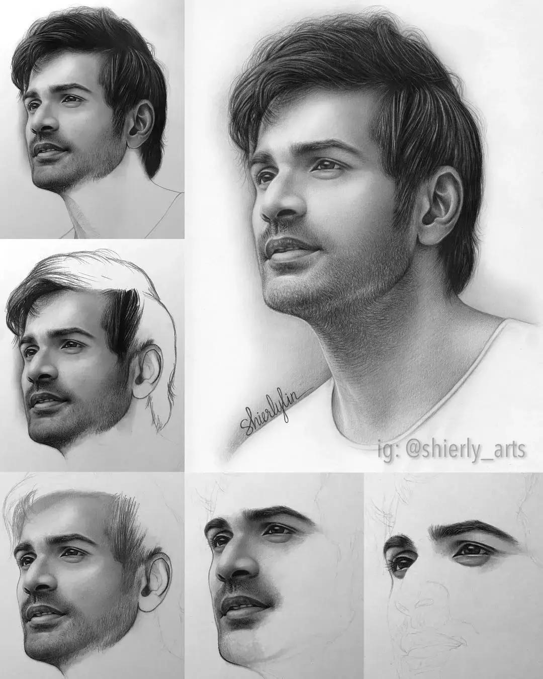 她画的素描比本人还美！比照片还真实，24万网友已被她征服