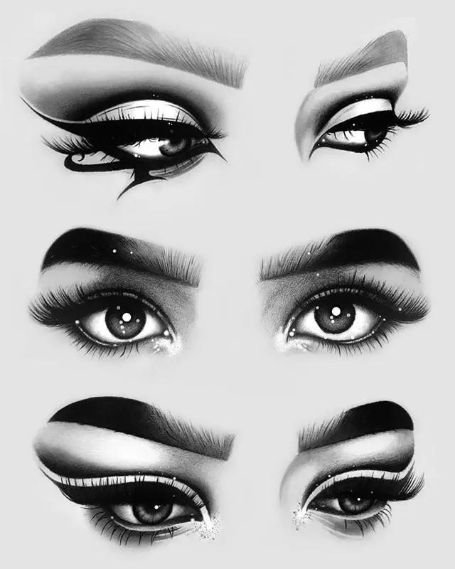 各种眼睛画法大合集,各种眼睛的画法教程容易记