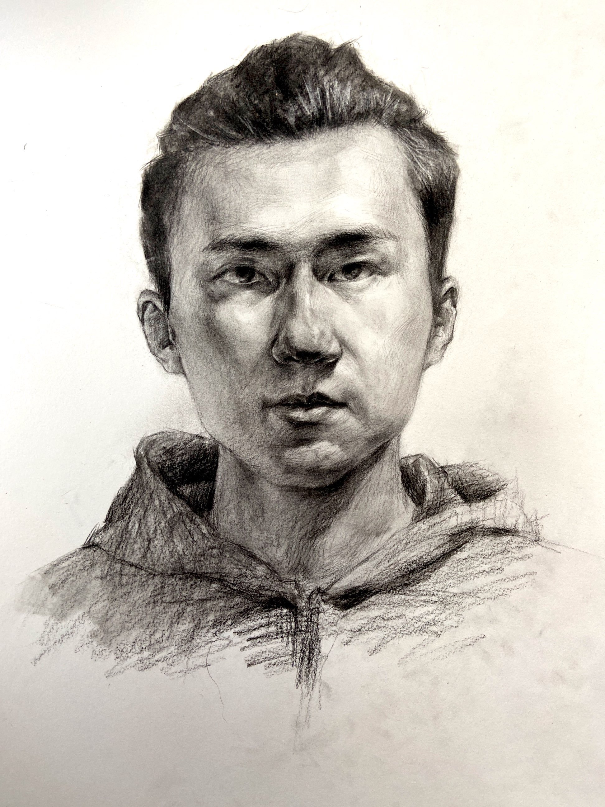 素描头像60分的画面是怎么样的,素描整体画面完整度