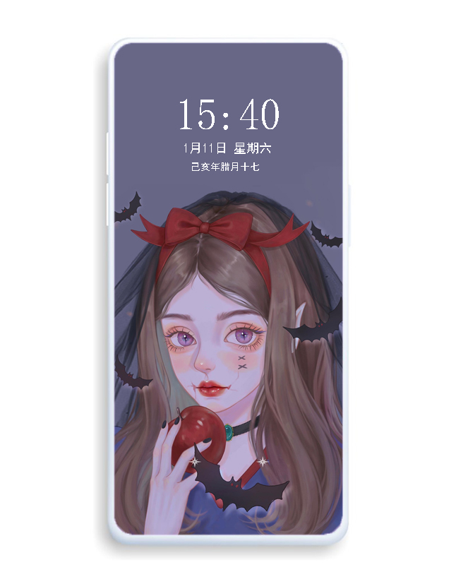 好看的女生壁纸插画图,插画小清新女生壁纸