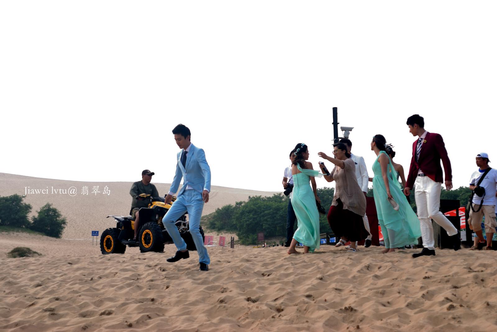 北京附近翡翠岛沙漠,渤海明珠翡翠岛夜景