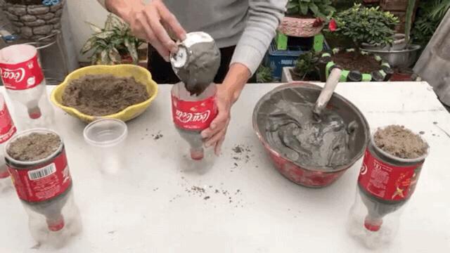 饮料瓶做的花盆如何浇水,用雪碧瓶做自动浇水花盆