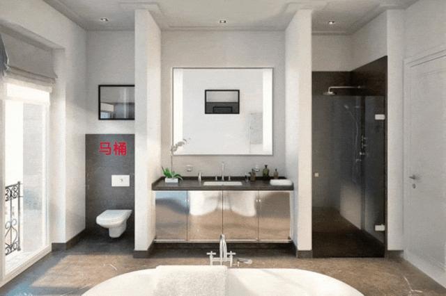 三分离卫生间怎么做实用效果图,6平方卫生间三分离装修效果图