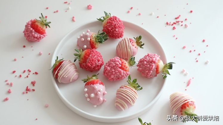 手工巧克力情人节礼物教程,巧克力糖葫芦草莓情人节