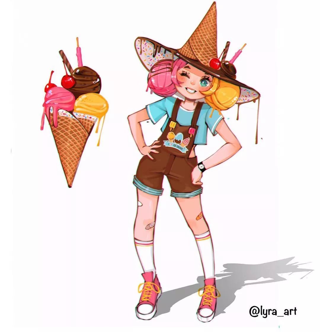 在的艺术写法,100幅治愈系小插画马克笔美食