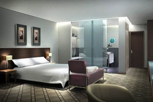 卧室跟卧室之间玻璃隔断效果图,小平米卧室隔断设计效果图