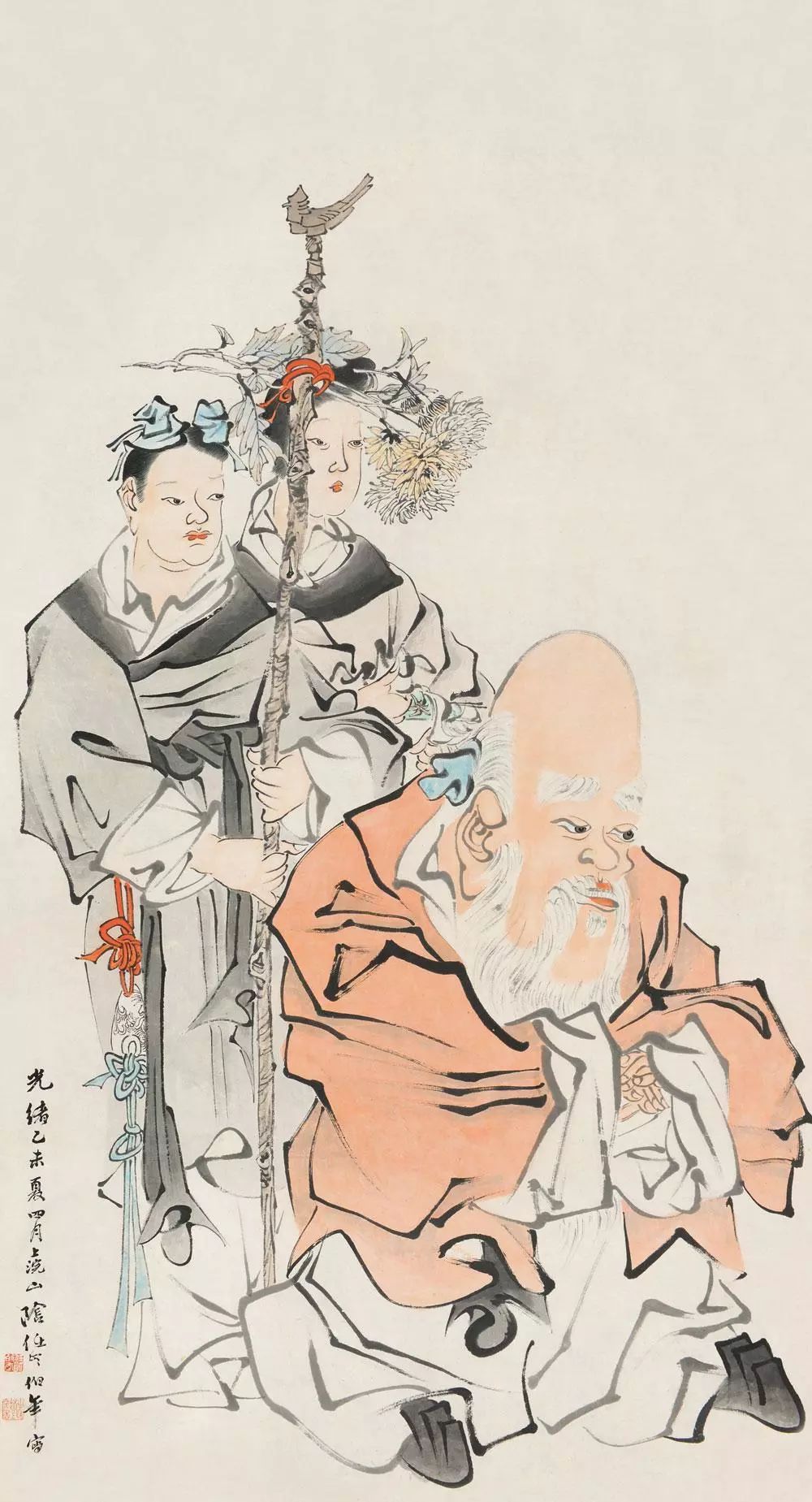 线条无人超越的大师任伯年 (任伯年线条作品)