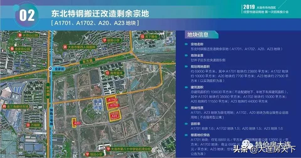 大连拟集中出让9宗地块,大连市内四区七种地出让