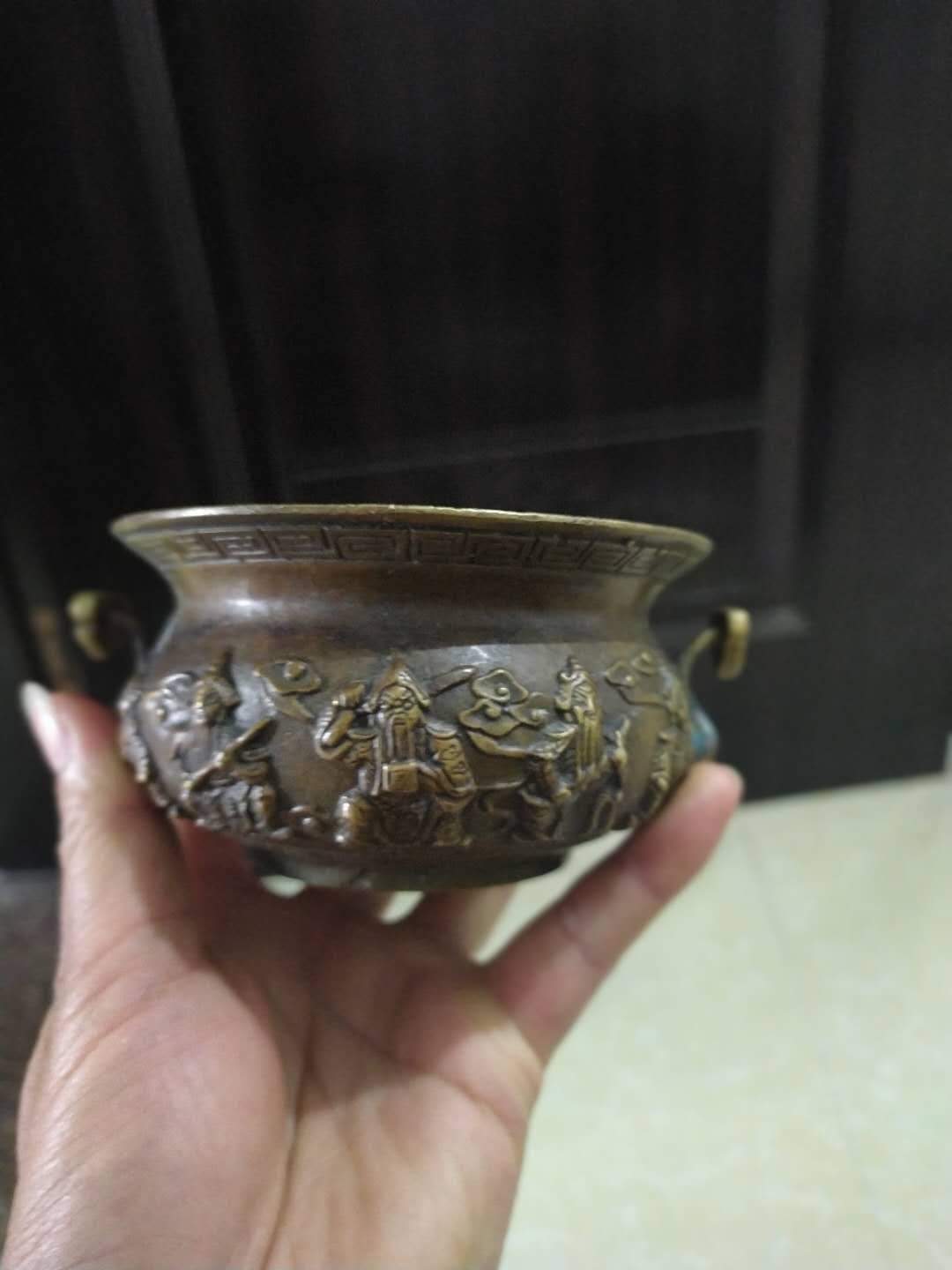 十大品牌纯铜摆件香炉,铜质八仙佛像