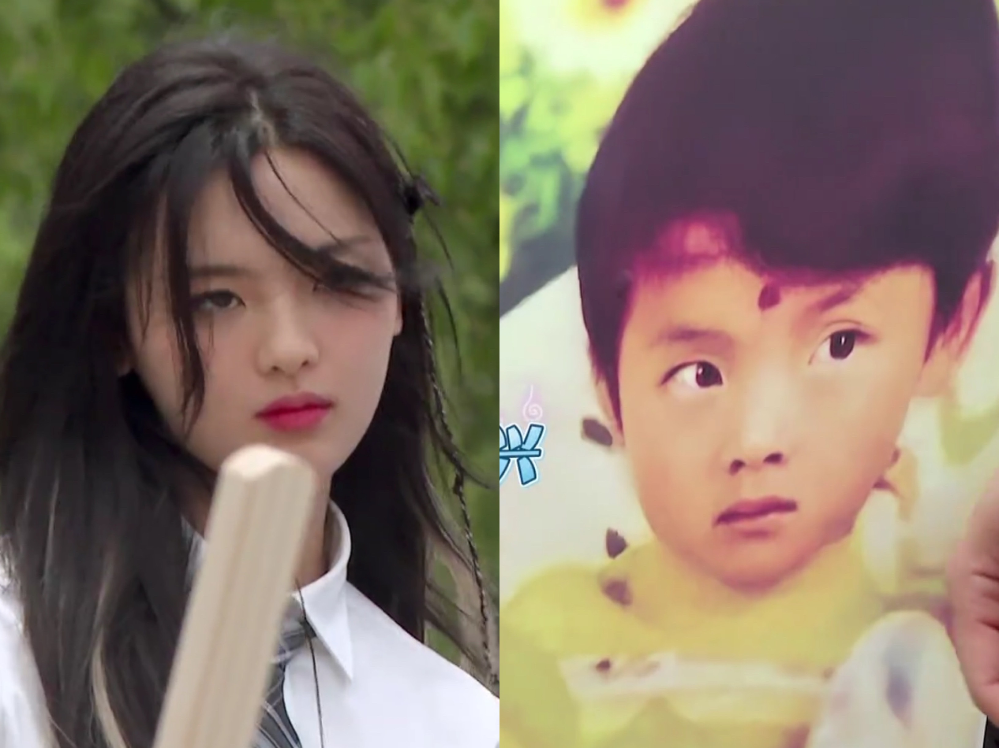 邓伦童年丹凤眼明显，贾乃亮说杨超越眼睛像杨幂，郭京飞童年帅气