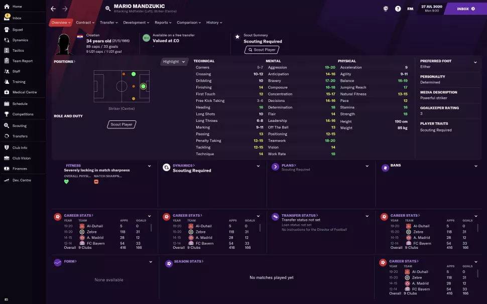 fm2021各位置最好用的球员,fm2021开档必签球员推荐