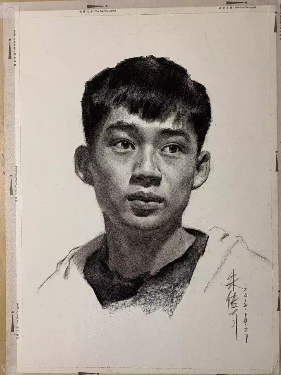 央美状元朱传奇素描,央美朱传奇