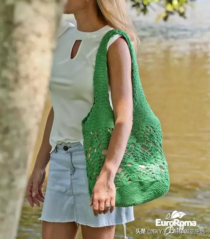 简单易学的编织包包教程,教程手工编织包包夏天大容量