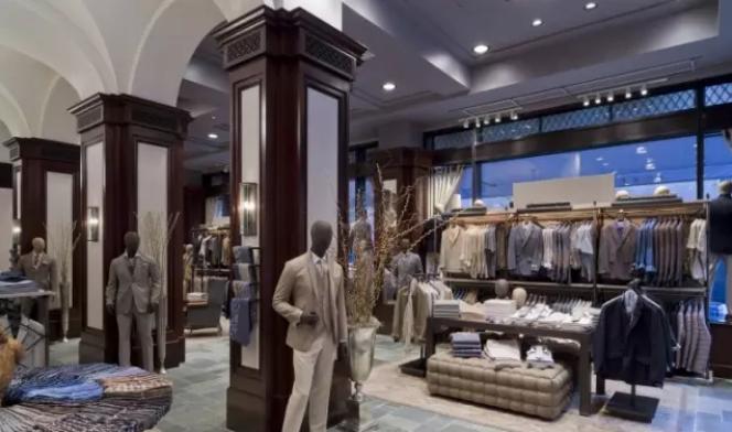 没有墙体服装店设计布局,服装店展厅直播间布局平面图