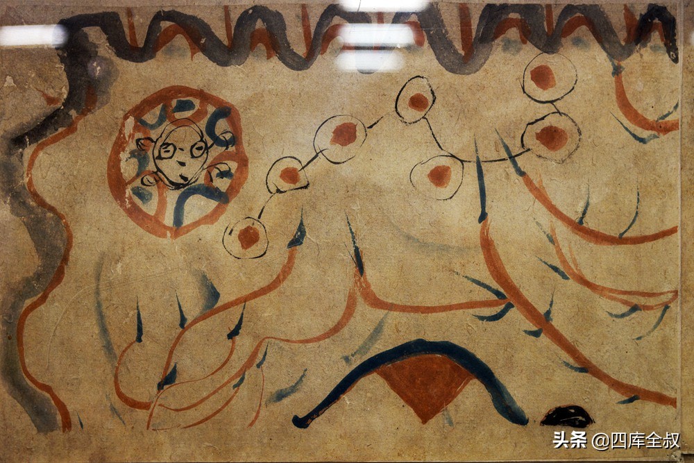 汉代彩绘俑一级文物图片高清,古代文物绘画线描三彩俑