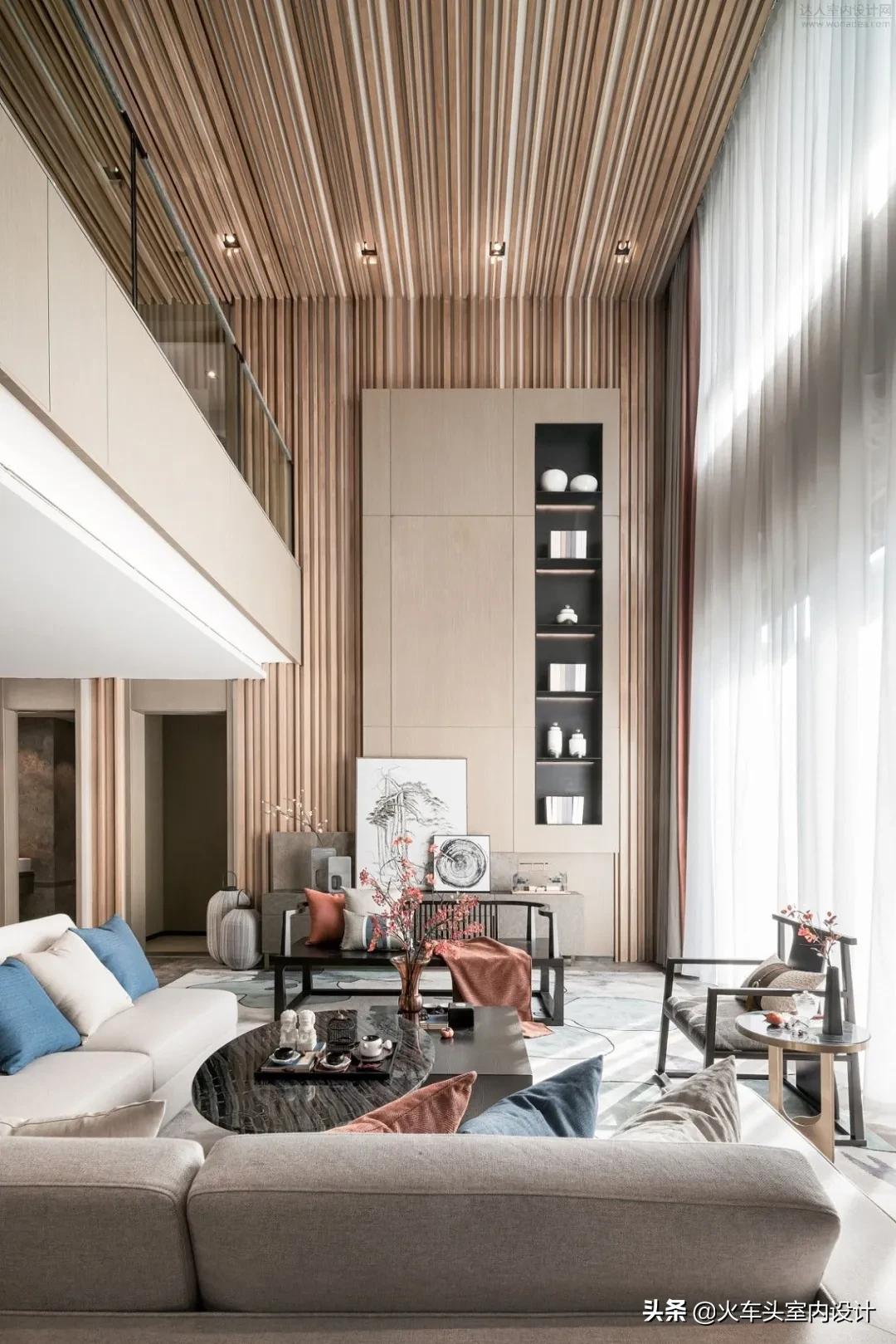 80款挑空客厅设计,大宅就该有这气势