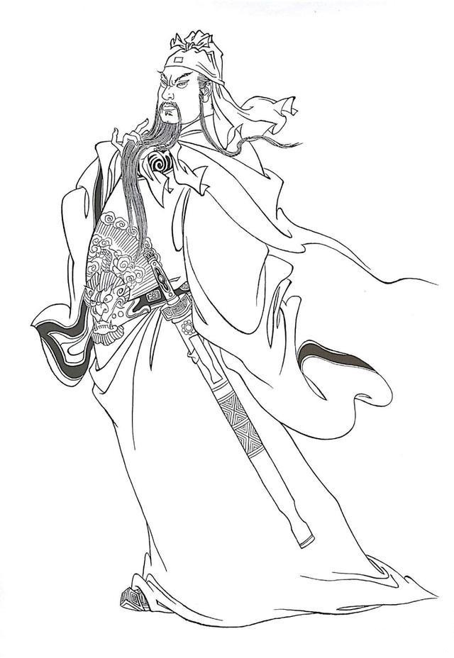 人物工笔白描线稿男青年,工笔白描人物图谱